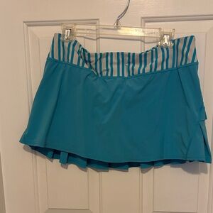 Lululemon Athletica Teal and Gray Mini Skirt